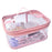 Cosmetic Organizer Makeup Brush Bag Cosmetics Transparent Multifunction Large Waterproof Portable Travel Makeup Cosmetic Bags (Pink Color)