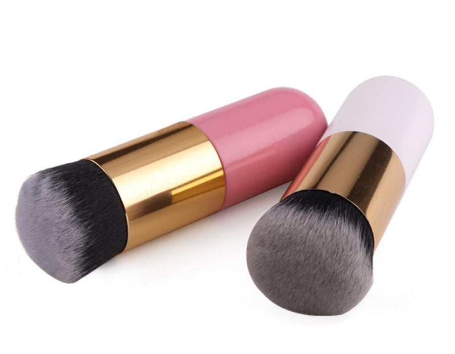 1Pc Chubby Pier Foundation Brush | Flat Cream Makeup Brush For Professional Cosmetic Blending, Contouring, And Smooth Makeup Application