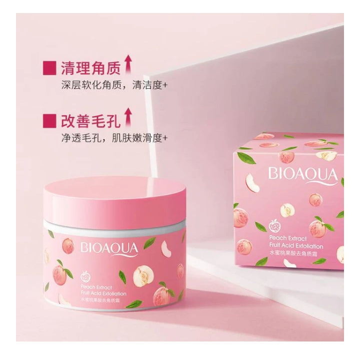 Bioaqua Peach Extract Exfoliating Face Gel Cream Fruit Acid Gentle Peeling Gel Smooth Skin Refreshing Care - 100g