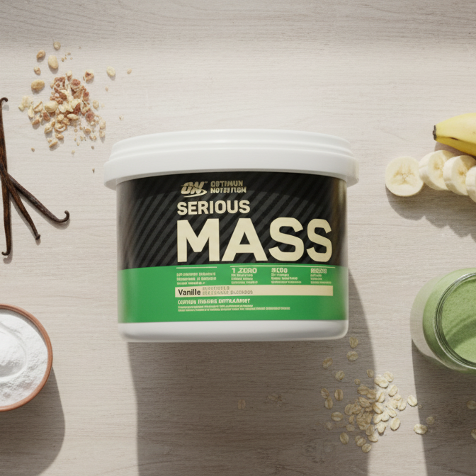 Optimum Nutrition Serious Mass Vanilla – High-Calorie Weight Gainer With 1250 Calories, 50g Protein, 252g Carbs & Added 3g Creatine for Muscle Growth
