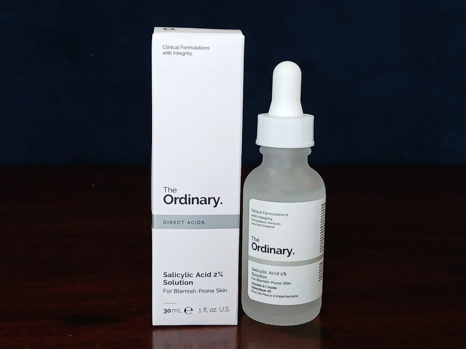 The Ordinary Salicylic Acid 2% Solution, a water-based serum designed for blemish-prone and oily skin.30ML-Imported Quality