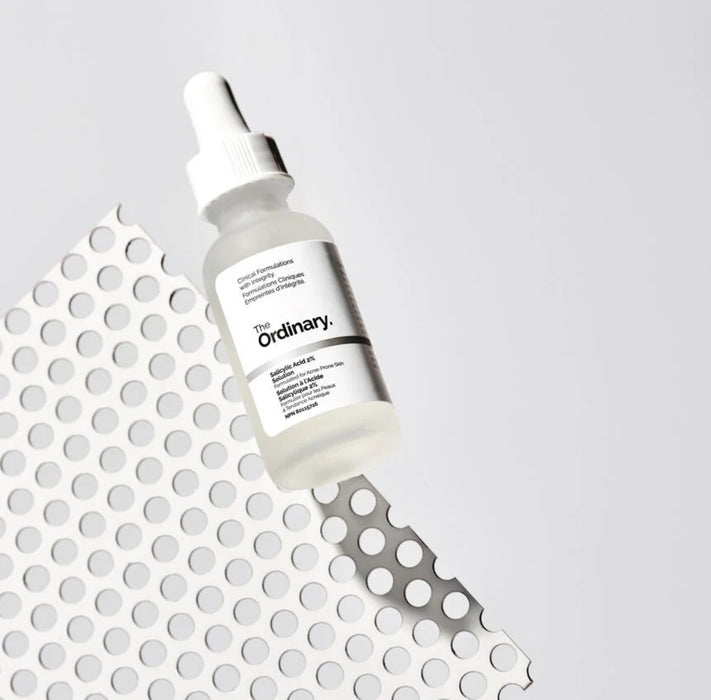 The Ordinary Salicylic Acid 2% Solution, a water-based serum designed for blemish-prone and oily skin.