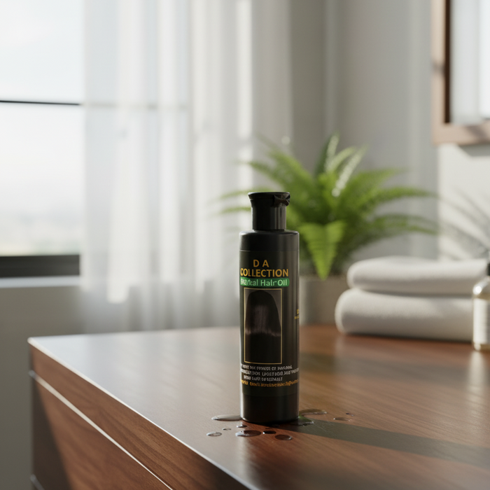 Herbal Hair Oil Natural Blend Of Oils And Herbs Nourishes Scalp Reduces Dandruff Strengthens Roots And Adds Shine - 200ml