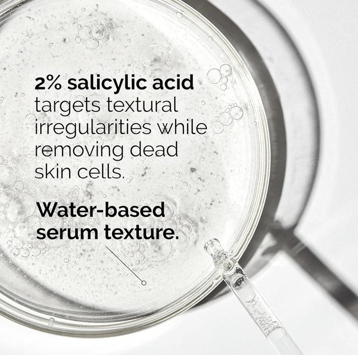 The Ordinary Salicylic Acid 2% Solution, a water-based serum designed for blemish-prone and oily skin.
