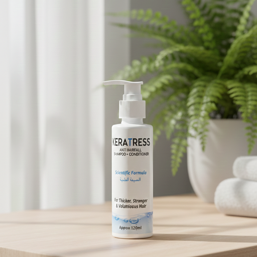 Keratress Anti Hairfall Shampoo And Conditioner Gentle Formula Strengthens Hair Reduces Hairfall Nourishes Scalp Provides Smooth And Healthy Look - 120ml