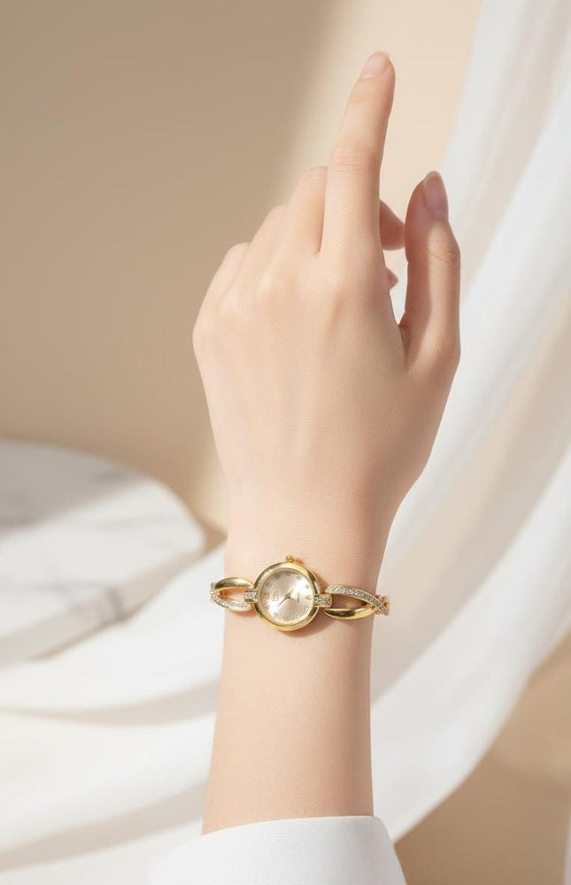 RTJ-181 Elegant Zircon Korean Watch –Black